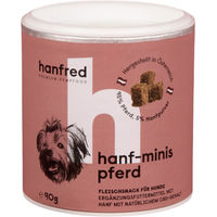 Produktbild von Hanfred Hanf Minis Belohnungssnack für Hunde mit Pferd und hohem Fleischanteil monoprotein 90 g
