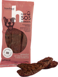 Produktbild von Hanfred Hanf SOS Stangerl Hundetrockenfleisch mit Pferd getreidefrei 65 g