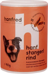 Hanfred Hanf Stangerl Rind Trockenfleisch Getreidefrei Monoprotein 90 g - 90 g – Bild 1 von 3