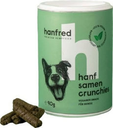 Produktbild von Hanfred Hanfsamen Crunchies Vegan Belohnungssnack ohne tierisches Protein 90 g - 3 x 90 g