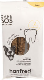 Hanfred Zahn SOS Dentacare Zahnpflege-Snack für Hunde mit Huhn Monoprotein und hohem Fleischanteil 70 g – Bild 1 von 2