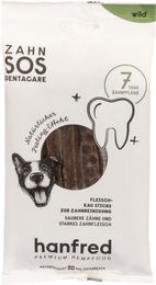 Hanfred Zahn SOS Dentacare Zahnpflege-Snack für Hunde mit Wild Monoprotein 70 g – Bild 1 von 2
