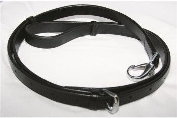 Produktbild von Hans Melzer Ausbindezügel für Warmblut aus Leder in Schwarz/Silber