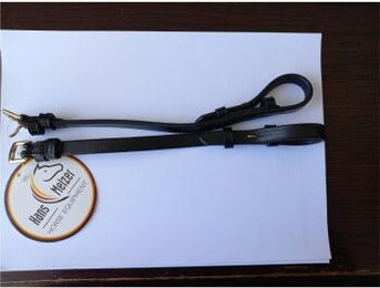 Produktbild von Hans Melzer Backenstücke mit Zaumhaken für Vollblut in Schwarz/Silber