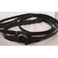 Produktbild von Hans Melzer Dreieckszügel für Ponys aus Leder in Schwarz/Silber