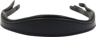 Hans Melzer Genickstück aus Leder für Warmblut Pferde in Schwarz – Bild 1 von 2