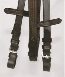 Hans Melzer Gurtzügel aus Leder für Warmblut Pferde in Schwarz oder Braun – Bild 1 von 4