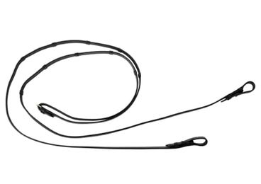 Hans Melzer Horse Equipment 1 Kandarenzügel mit Stegen aus Leder schwarz/silber für Warmblut – Bild 1 von 3