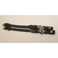Produktbild von Hans Melzer Horse Equipment Backenstücke aus Leder Schwarz/Messing Paarweise XL
