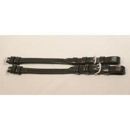 Hans Melzer Horse Equipment Backenstücke für Pferde Schwarz/Silber Edelstahl paarweise Extra Warmblut – Bild 1 von 1