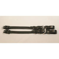 Produktbild von Hans Melzer Horse Equipment Backenstücke für Pferde Schwarz/Silber Edelstahl paarweise Extra Warmblut