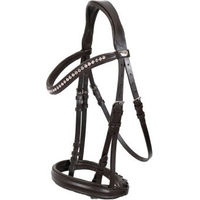 Produktbild von Hans Melzer Horse Equipment Calgary Englisches Reithalfter für Vollblut Pferde in Braun/Silber