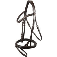 Produktbild von Hans Melzer Horse Equipment Calgary Englisches Reithalfter für Warmblut in Braun/Silber