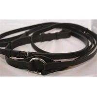 Produktbild von Hans Melzer Horse Equipment Dreieckszügel für Warmblut in Schwarz/Silber aus Leder