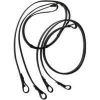 Produktbild von Hans Melzer Horse Equipment Kandarenzügel Set für Warmblut in Schwarz und Messing