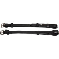 Produktbild von Hans Melzer Horse Equipment Leder Backenstücke mit Zaumhaken für Ponys in Schwarz/Silber