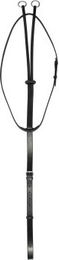 Hans Melzer Horse Equipment Martingal aus Leder Schwarz/Silber für Kaltblut WB EXTRA – Bild 1 von 1