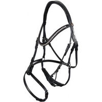 Produktbild von Hans Melzer Horse Equipment Mexikanische Trense Valluhn für Kaltblut Pferde in Schwarz/Silber aus Leder