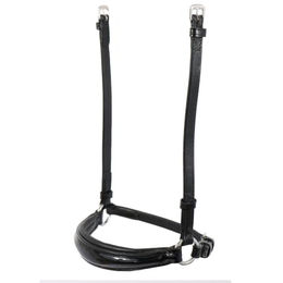 Hans Melzer Horse Equipment Reithalfter Hannoversch Lack Leder Schwarz Silber für Vollblut – Bild 1 von 1