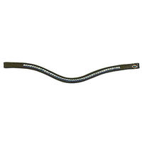 Produktbild von Hans Melzer Horse Equipment Stirnriemen Bredeneek aus Leder für Warmblut in Braun mit Messing