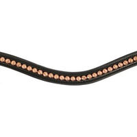 Produktbild von Hans Melzer Horse Equipment Stirnriemen Milano Leder Schwarz für Vollblut und COB