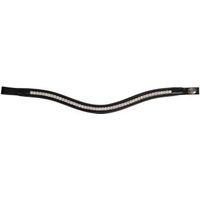 Produktbild von Hans Melzer Horse Equipment Stirnriemen Paris Leder schwarz/silber für Warmblut