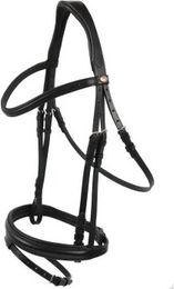 Hans Melzer Horse Equipment Trense Bad Harzburg für Warmblut aus Leder in Schwarz/Silber – Bild 1 von 5