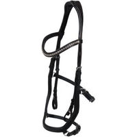 Produktbild von Hans Melzer Horse Equipment Trense Tokio Leder schwarz/silber Kaltblut WB EXTRA