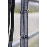 Produktbild von Hans Melzer Horse Equipment Zügel feingummiert Schwarz Silber XS 90 cm