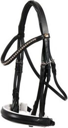 Hans Melzer Kandare Hamburg für Warmblut in Schwarz/Silber – Bild 1 von 3