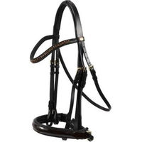 Produktbild von Hans Melzer Kandare Krusemark für Ponys aus Leder in Schwarz/Braun mit Messing