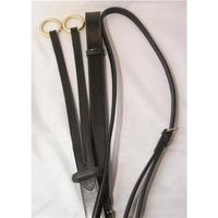 Produktbild von Hans Melzer Martingal für Warmblut aus Leder in Schwarz mit Messing