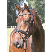 Produktbild von Hans Melzer Pony Trense Kreuth aus Leder in Schwarz/Silber