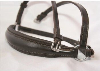 Hans Melzer Reithalfter für Warmblut aus Leder in Braun mit Silber – Bild 1 von 2