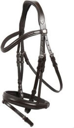 Hans Melzer Trense für Vollblut aus Leder in Braun und Silber – Bild 1 von 3