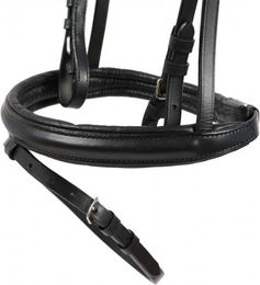 Produktbild von Hans Melzer Trense Valluhn für Warmblut aus Leder in Schwarz-Silber