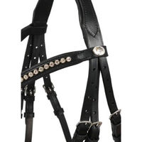 Produktbild von Hans Melzer Trense Valluhn für Warmblut in Schwarz/Silber aus Leder