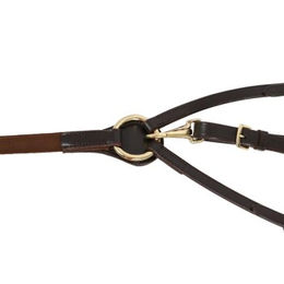 Produktbild von Hans Melzer Vorderzeug für Ponys aus Leder in Braun mit Messingbeschlägen