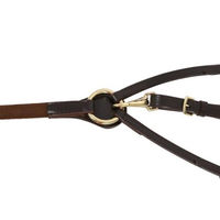 Produktbild von Hans Melzer Vorderzeug für Ponys aus Leder in Braun mit Messingbeschlägen