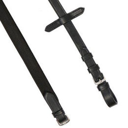 Produktbild von Hans Melzer Zügel feingummiert 15mm mit Stopper Schwarz für Warmblut
