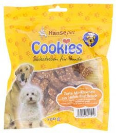 Hansepet Cookie's Miniknochen Hundesnack aus monoproteinem Hühnerfiletfleisch 200 g – Bild 1 von 5