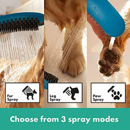 Hansgrohe DogShower Hundedusche mit 3 Strahlarten und Streichelnoppen aus Silikon in Petrol Blau für alle Hundegrößen – Bild 1 von 8