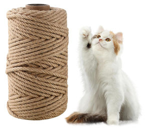 HAOYULUO Sisalseil für Katzenkratzbäume 6mm x 60m Natur-Sisal als Ersatzteil und Bastelmaterial – Bild 1 von 1