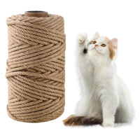 Produktbild von HAOYULUO Sisalseil für Katzenkratzbäume 6mm x 60m Natur-Sisal als Ersatzteil und Bastelmaterial