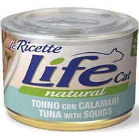 Produktbild von HAPIPET Life Cat Le Ricette Katzen Nassfutter Adult Thunfisch Calamari und Grüne Bohnen Stückchen in Gelee 4 x 150 g - 4 x 150 g