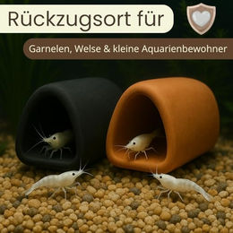 Happet Aquarium Höhle Schwarz als Versteck und Ablaichhöhle für Garnelen und Welse - 1 Stk. – Bild 1 von 7