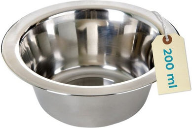 Happet Napf Standard Edelstahl Futternapf und Wassernapf für Hunde und Katzen in Silber – Bild 1 von 5