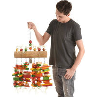 Produktbild von Happy Bird Intelligenzspielzeug Jumbo-Bamboo XXL aus Holz für Papageien bunt