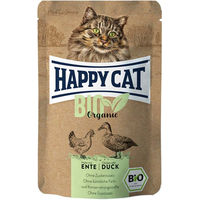 Produktbild von Happy Cat Bio Katzenfutter Huhn & Ente Adult 12x 85 g - 12 x 85 g