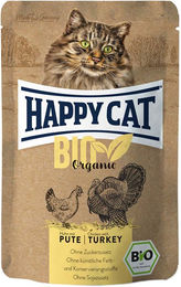Produktbild von Happy Cat Bio Katzenfutter Huhn & Pute Adult 24x85 g - 24 x 85 g